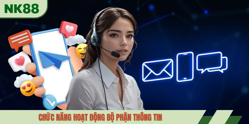 Chức năng hoạt động bộ phận thông tin